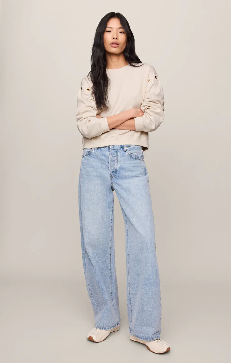 Axel Grommet Sweatshirt in Sandstone - flat