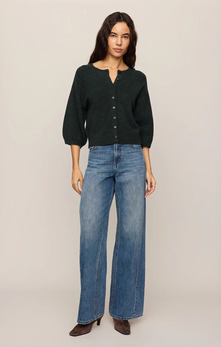 Valor Cardigan in Emerald Cove - flat