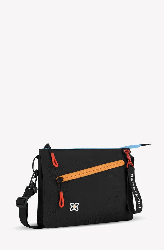 Sherpani Zoom slim RFID crossbody, chromatic, side view