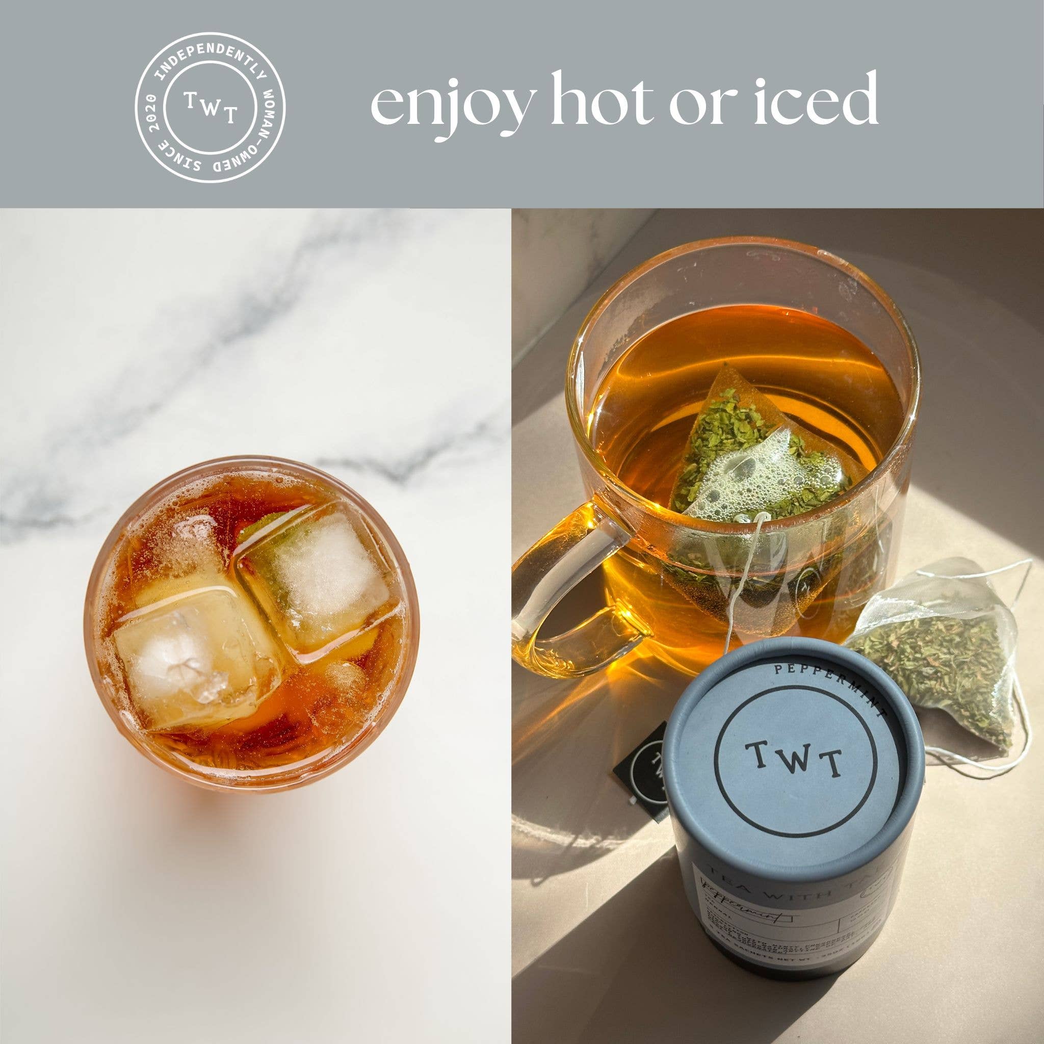 Peppermint Herbal Mini Tea Tube Gift (5 tea bags)