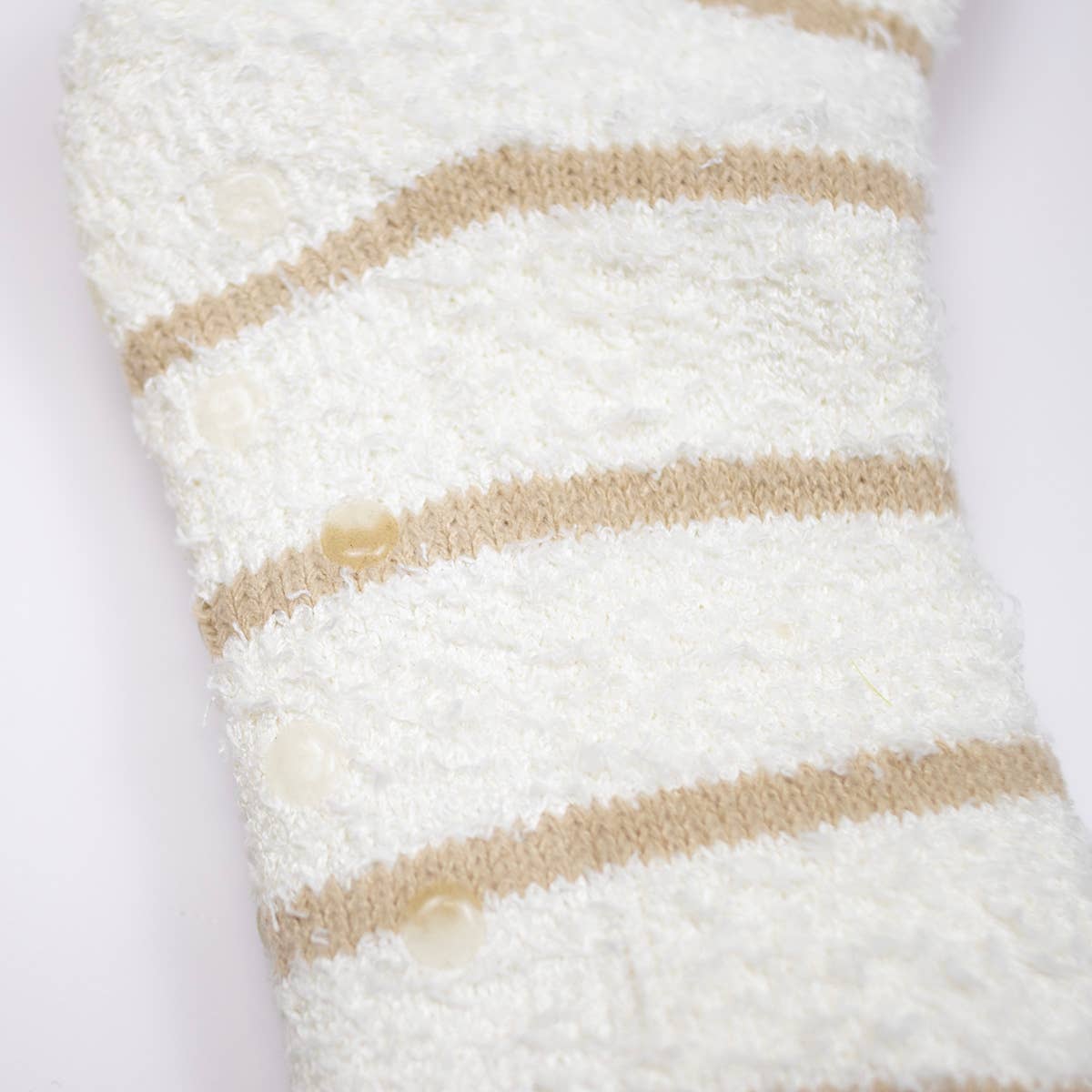 Women's Stripe Snuggle Socks Off White/Cream One Size