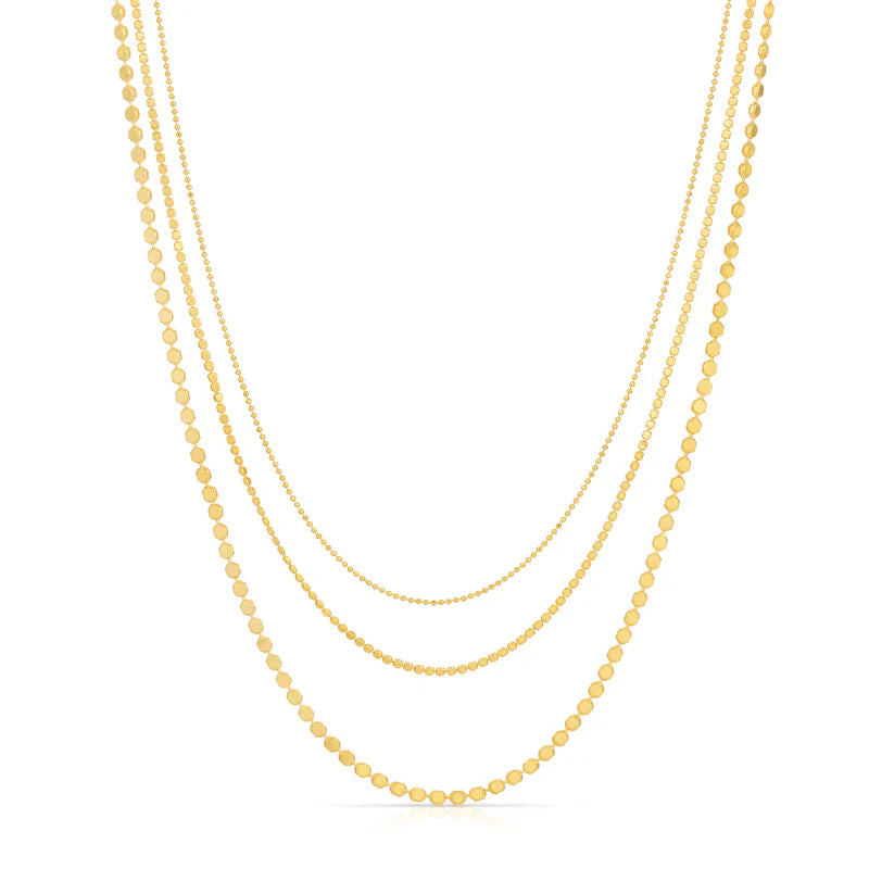Ball Bead Trio Necklace