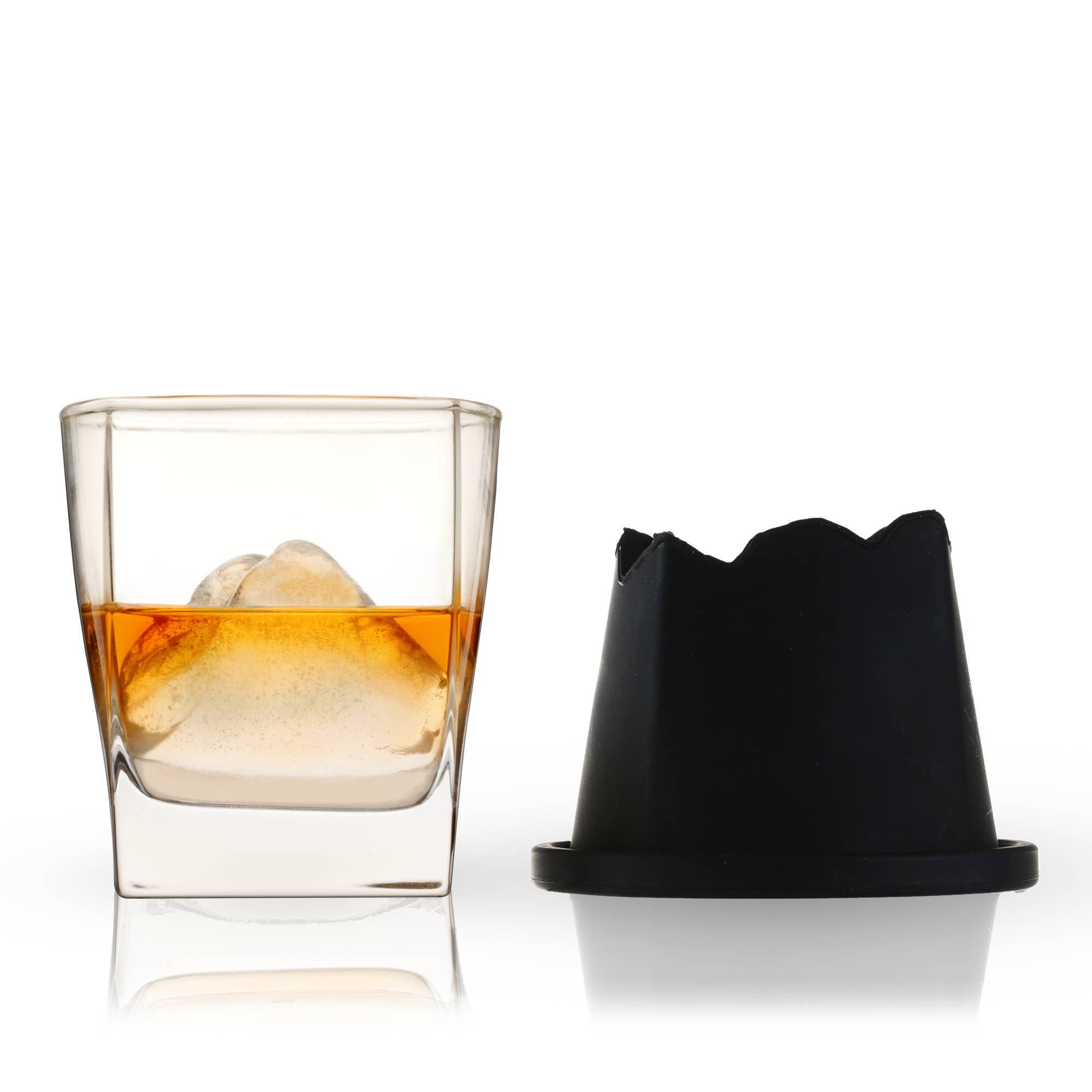 Glacier Rocks® Mountain Ice Mold and Crystal Whiskey Glass
