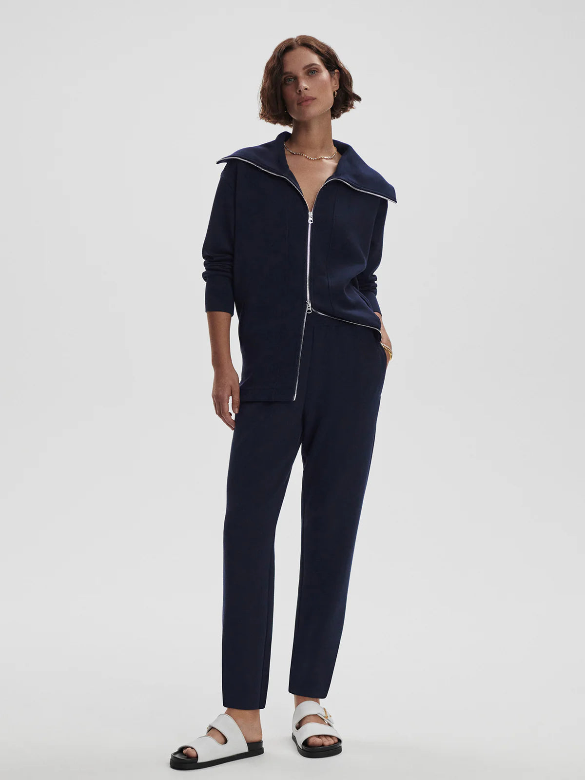 Raleigh Zip Through Sweat, Navy