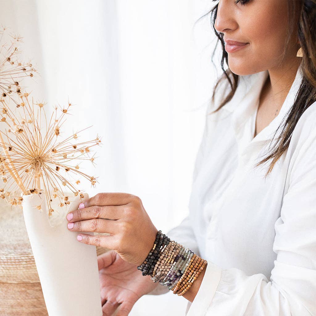 Scout Curated Wears rose quartz stone wrap bracelet, stone of the heart