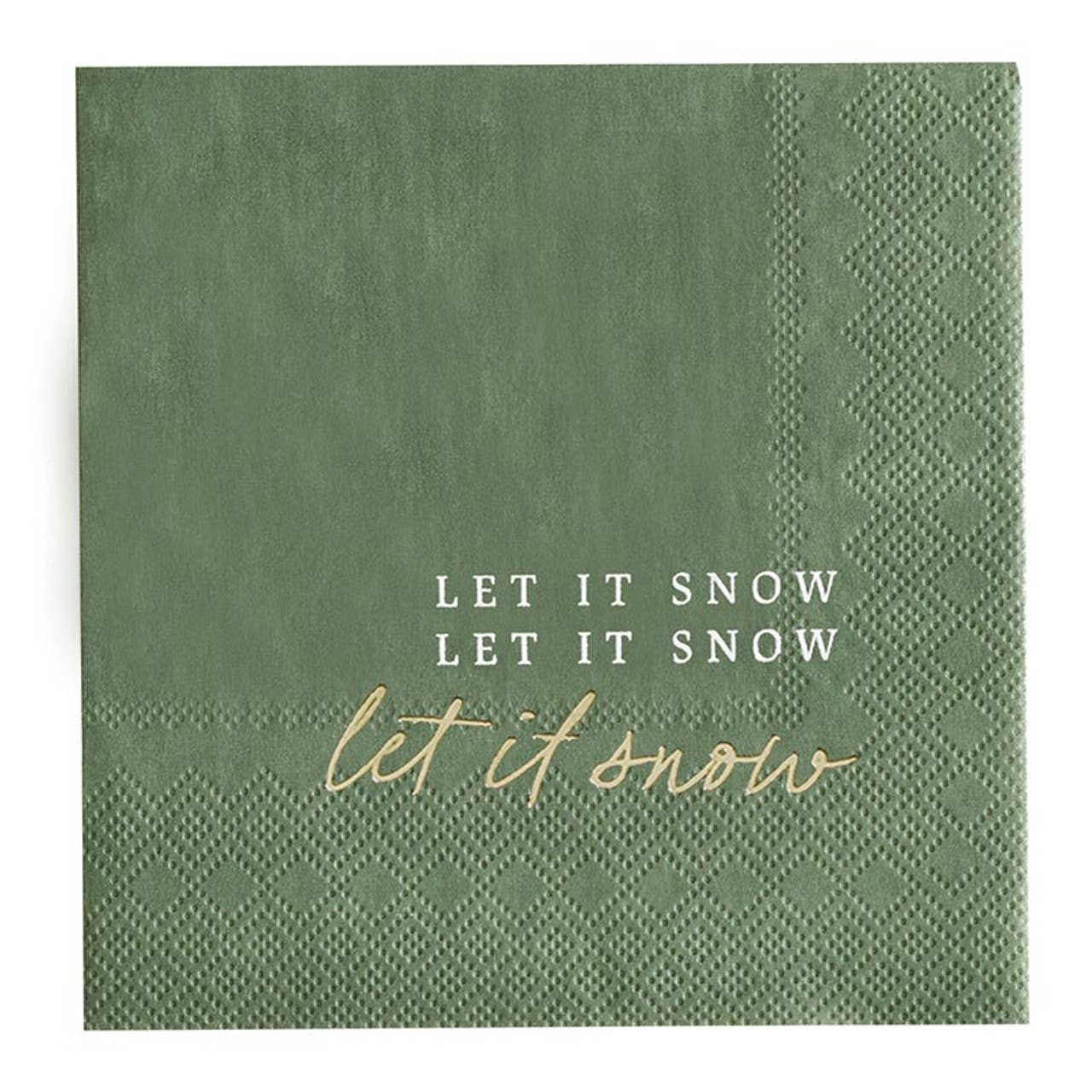 Cocktail Napkin - Let It Snow