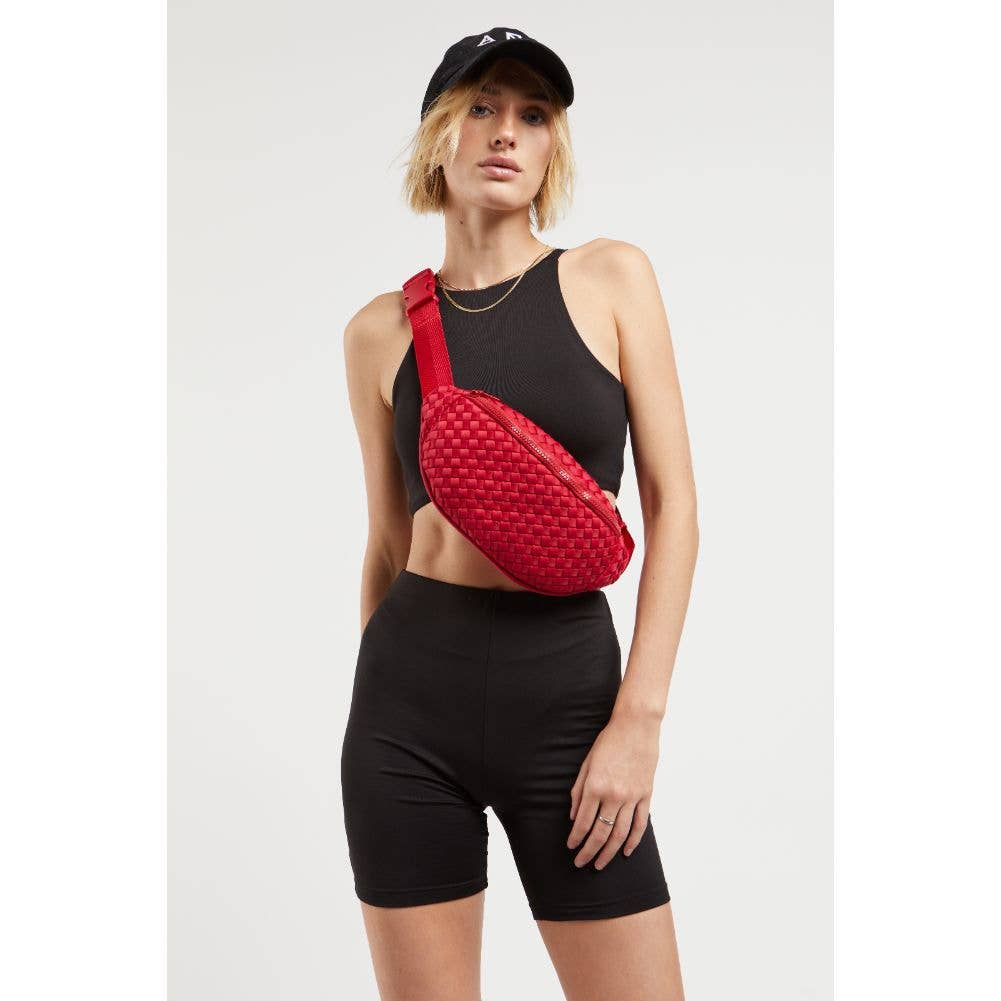 Aim High Woven Neoprene Belt Bag: Black