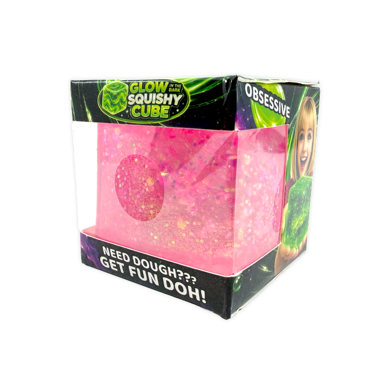 Fun Doh Glow-in-the-Dark Squishy Sparkle Cube
