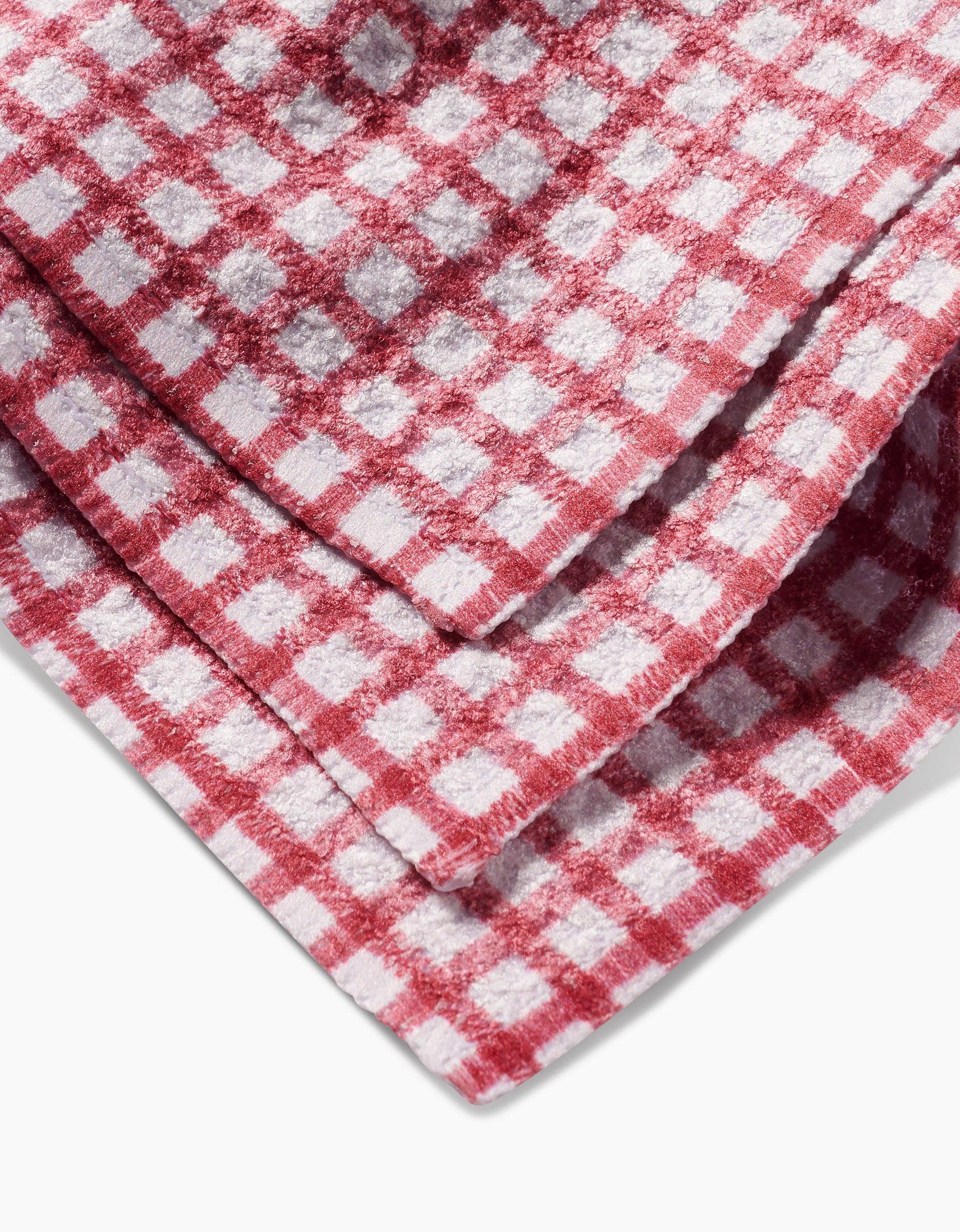 Fireside Plaid Red Dishcloth Set