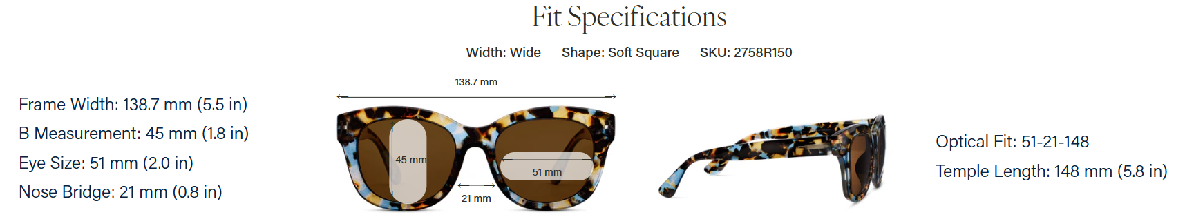 Center Stage Polarized Sunglasses, Blue Quartz