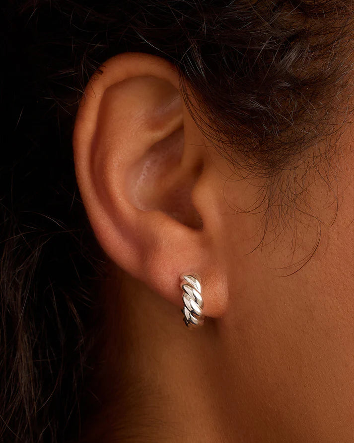 Crew Helium Huggies, available in gold or silver