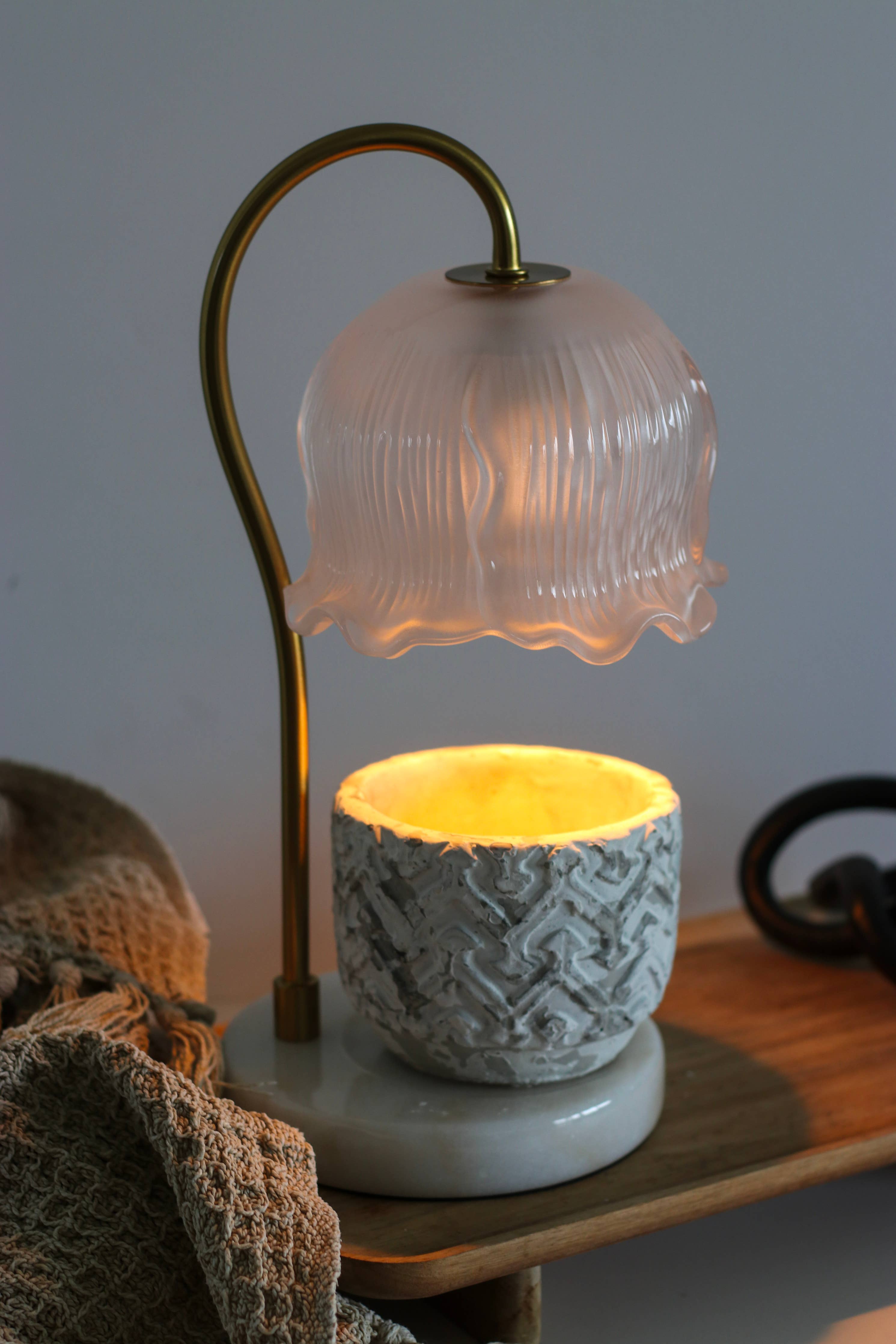Glass Electric Candle Warming Lamp