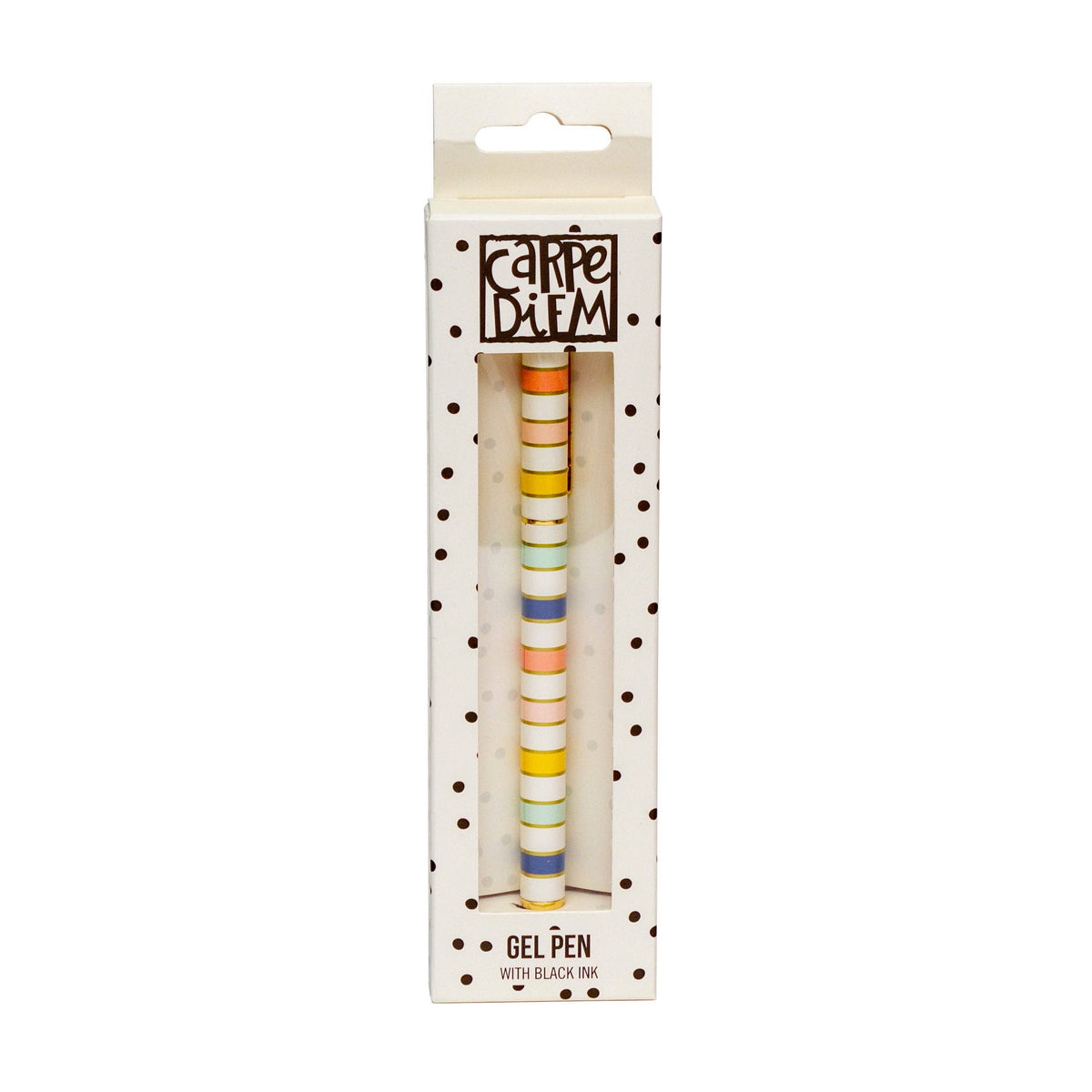 Carpe Diem metal gel pen, in use