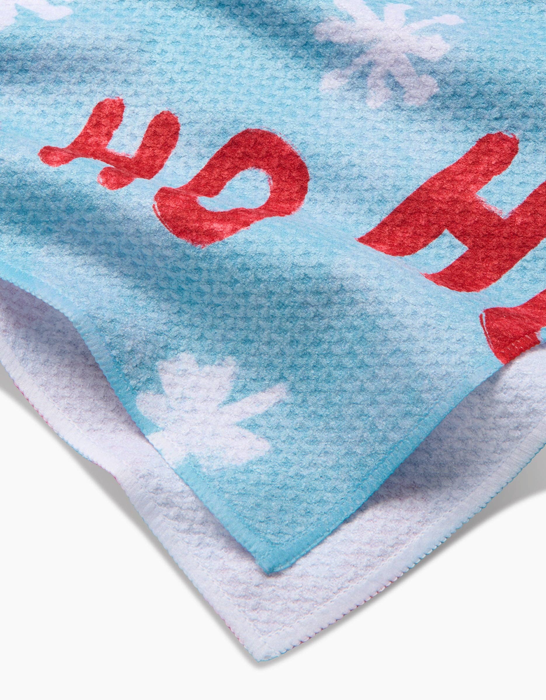 Merry Santa Claus Kitchen Tea Towel