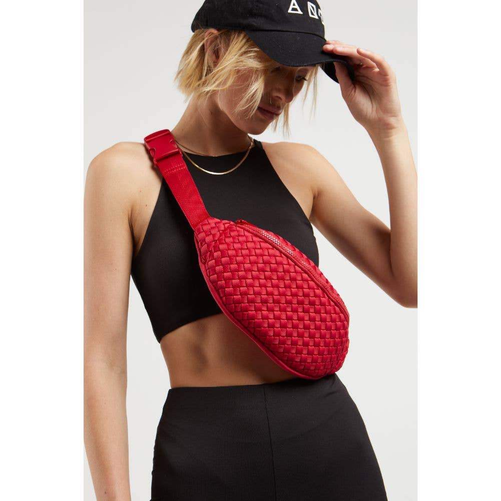 Aim High Woven Neoprene Belt Bag: Black