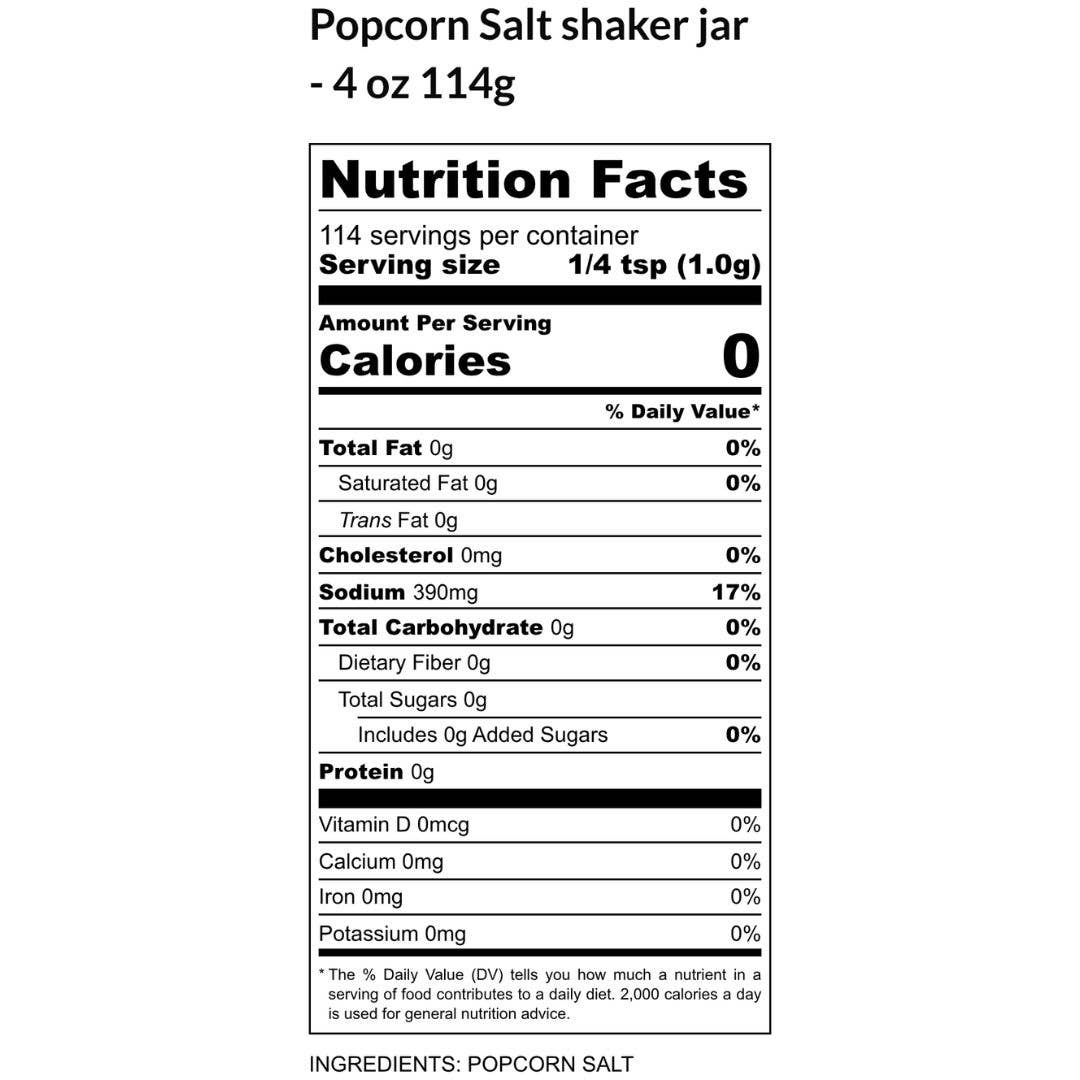 Movie Night Extra-Fine Popcorn Salt Shaker, 4 oz