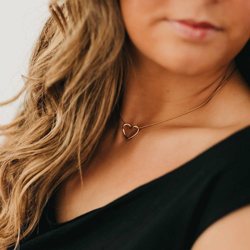 Tangled in Love Heart Waterproof Necklace