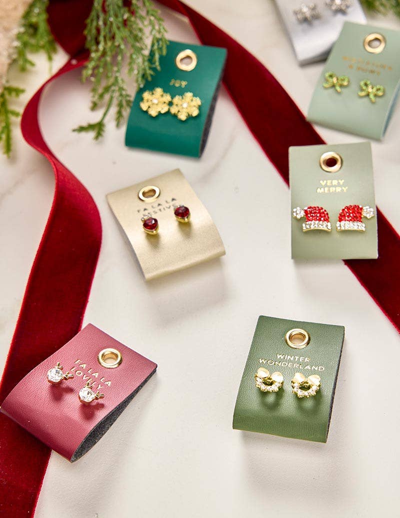 Holiday Stud Love Earrings - Winter Wonderland