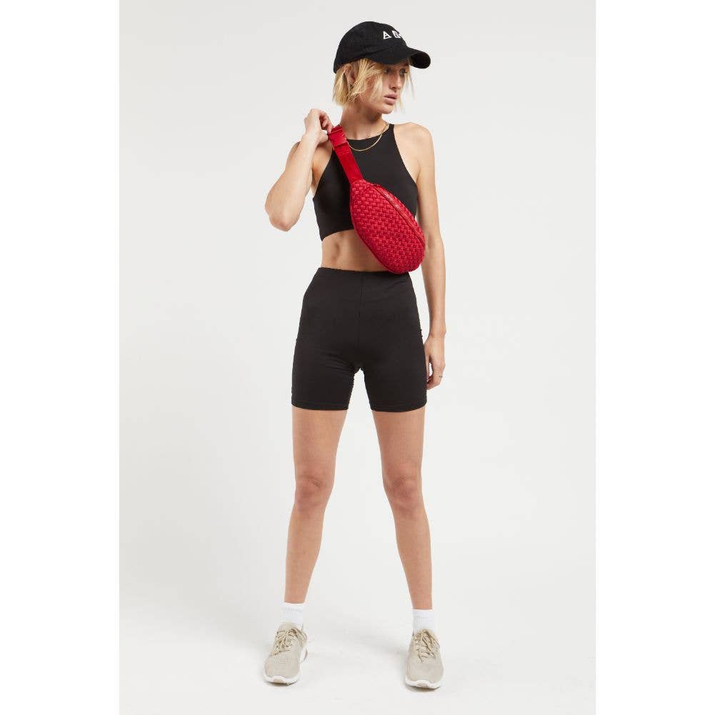 Aim High Woven Neoprene Belt Bag: Black