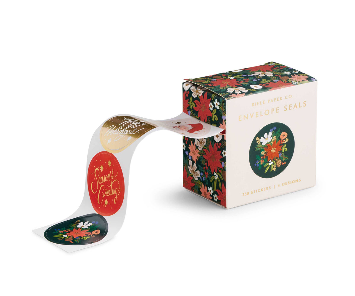 Rifle Paper Co. holiday envelope seals, set of 250, gold foil