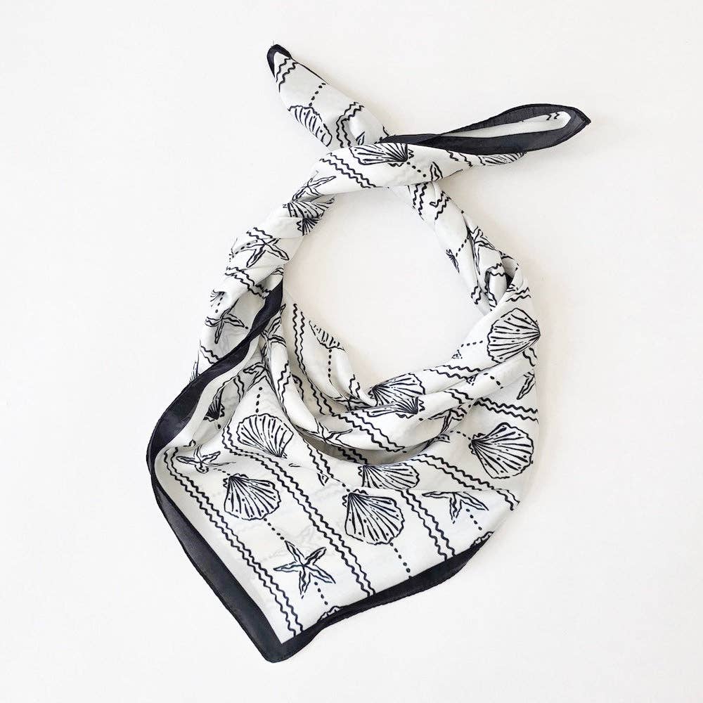 Alice Square Scarf, Blue Floral
