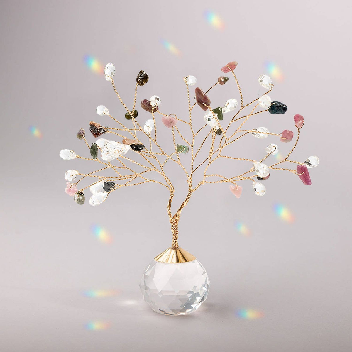 Scout Curated Wears Tree of Life suncatcher with tourmaline, Healing, with gold