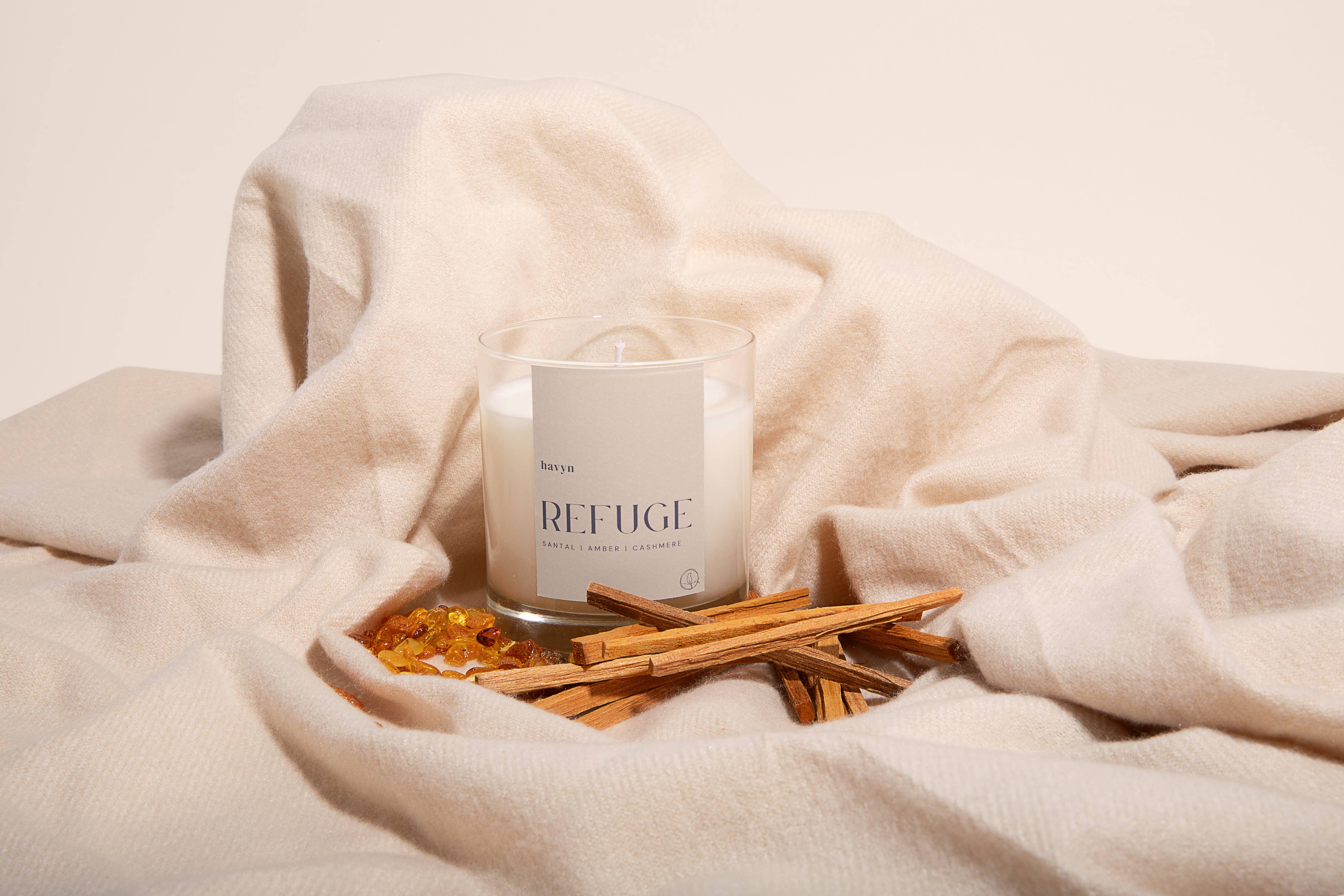 Fragrance 006: REFUGE Candle (Santal, Amber, Woods)