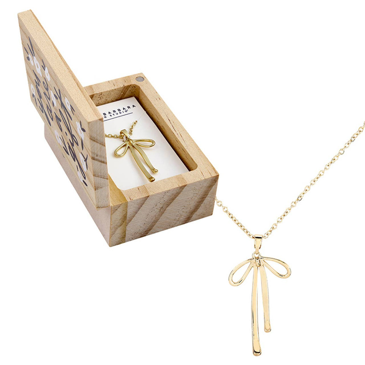 Treasure Box Bow Necklace - You are a Gift