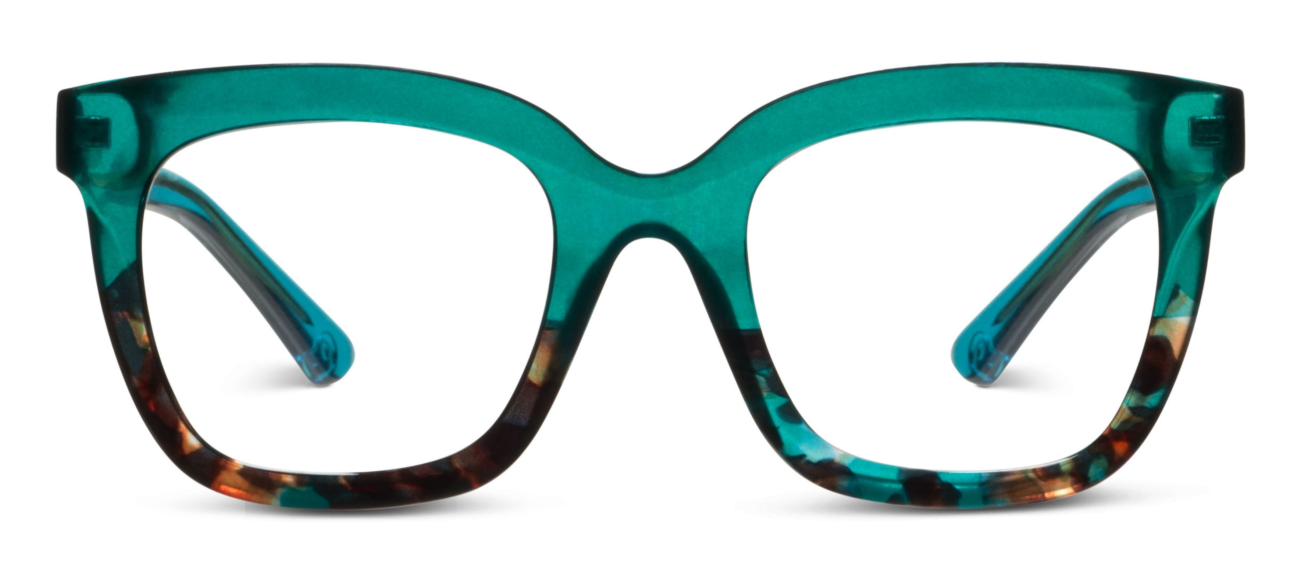 Fanfare Reading Glasses, Teal Botanico