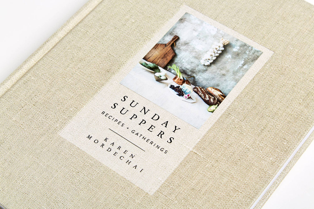 Sunday Suppers cookbook, interior page spread