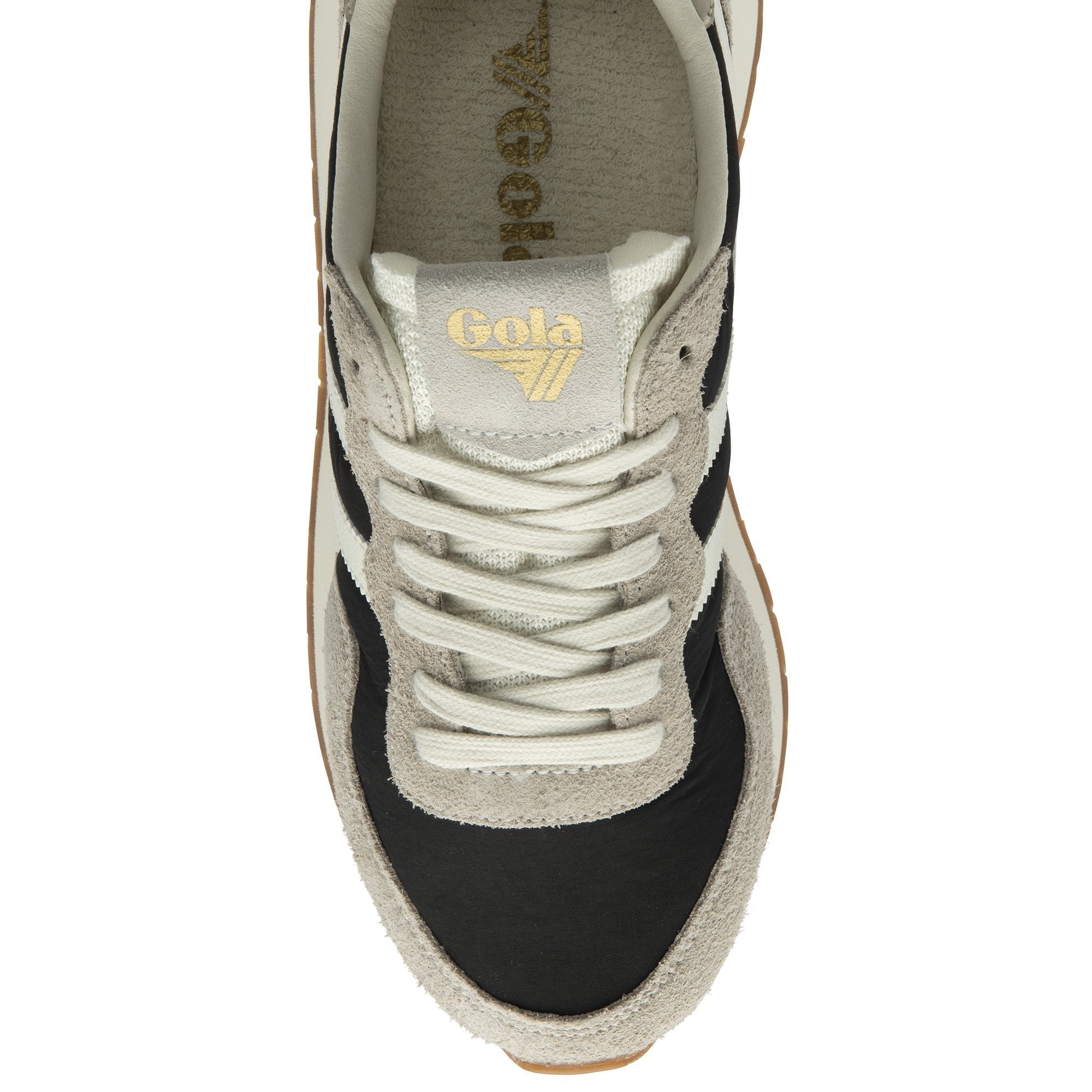 Gola Classics Women's Arizona Sneakers, Black/Feather Grey/Off White