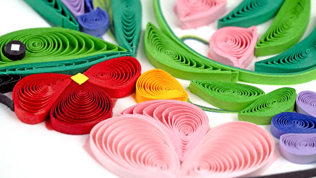 Quilled Decorative Floral Bird Greeting Card