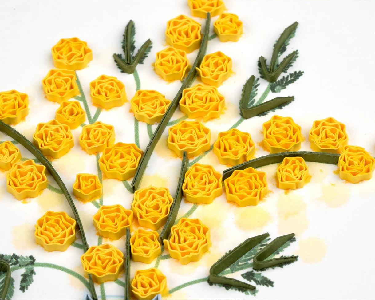 Quilled Mimosa Flower Greeting Card