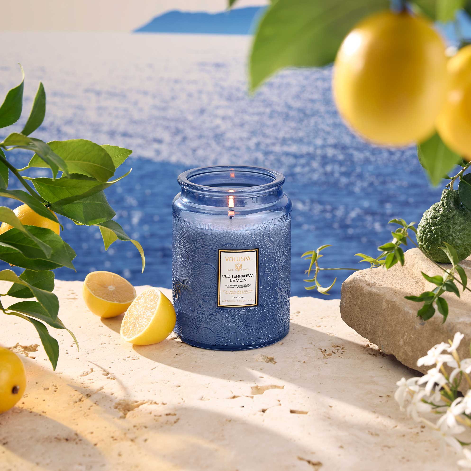 Mediterranean Lemon 18 oz jar Candle