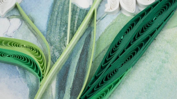 Quilling Card handmade quilled lily of the valley greeting card