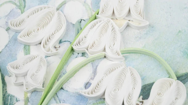 Quilling Card handmade quilled lily of the valley greeting card