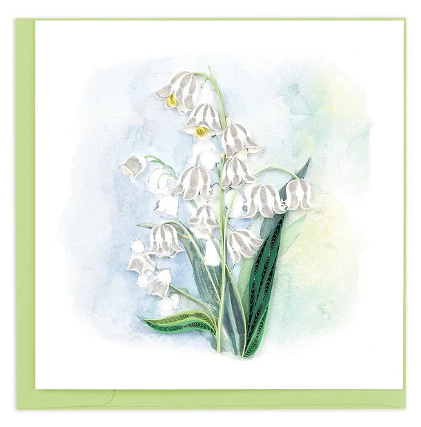 Quilling Card handmade quilled lily of the valley greeting card