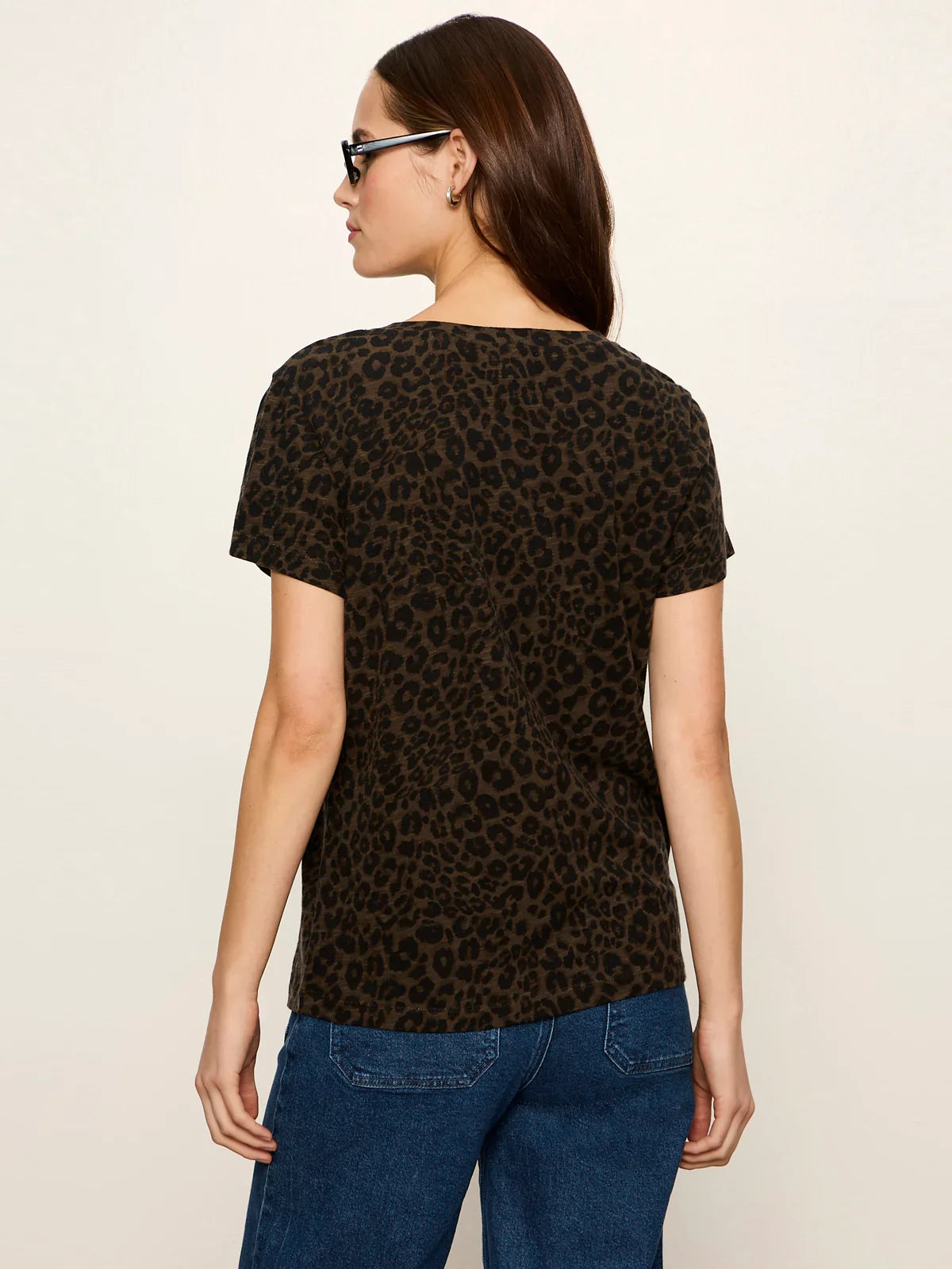 Sanctuary The Perfect Tee, Kalamato Leo print, styled view