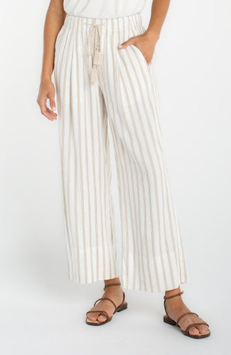 Pull-on Wide Leg Crop Trouser