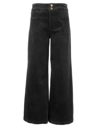 Meg Wide Leg Pant with Welt Pocket, Charcoal