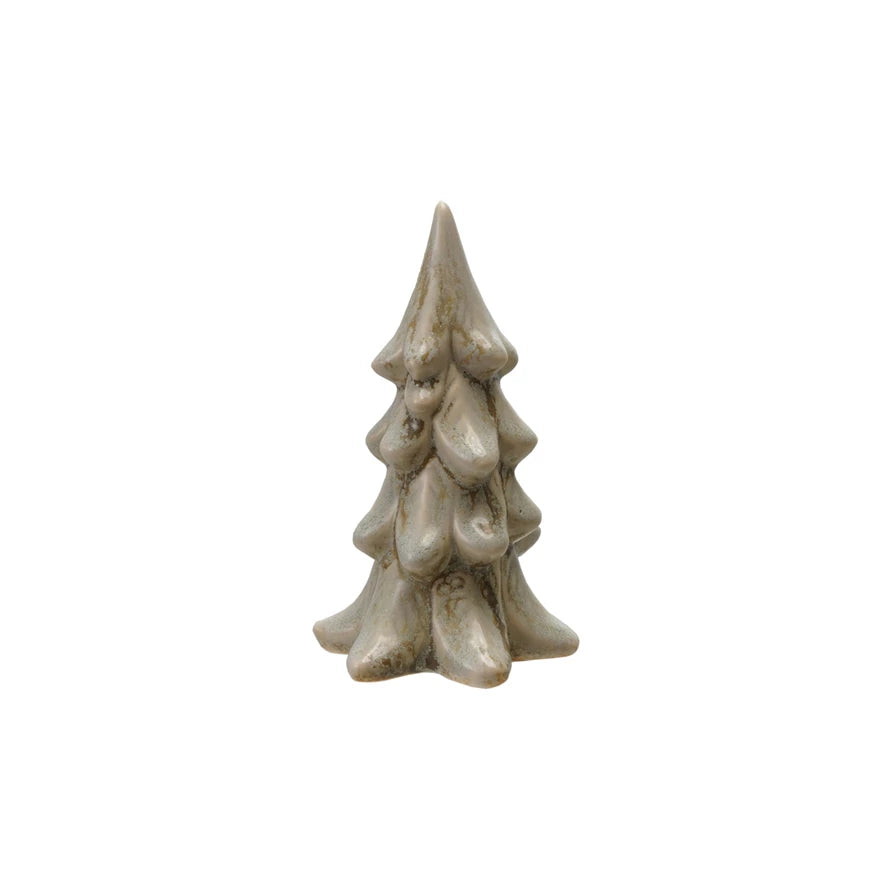 Stoneware Tree, Reactive Glaze, Light Green Small