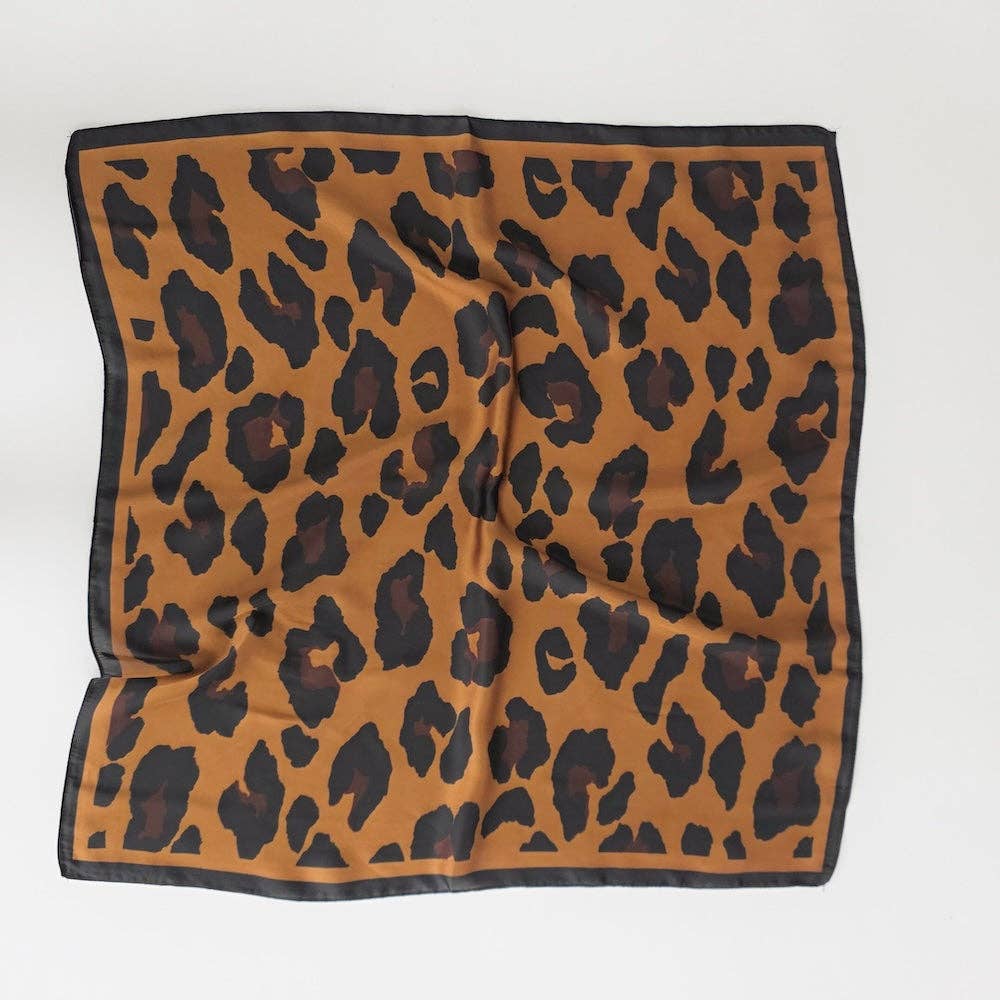 Sylvie Leopard Square Scarf, 2 prints