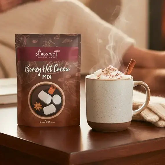 d'marie inc. Boozy Hot Cocoa ready-to-heat cocktail, tester size