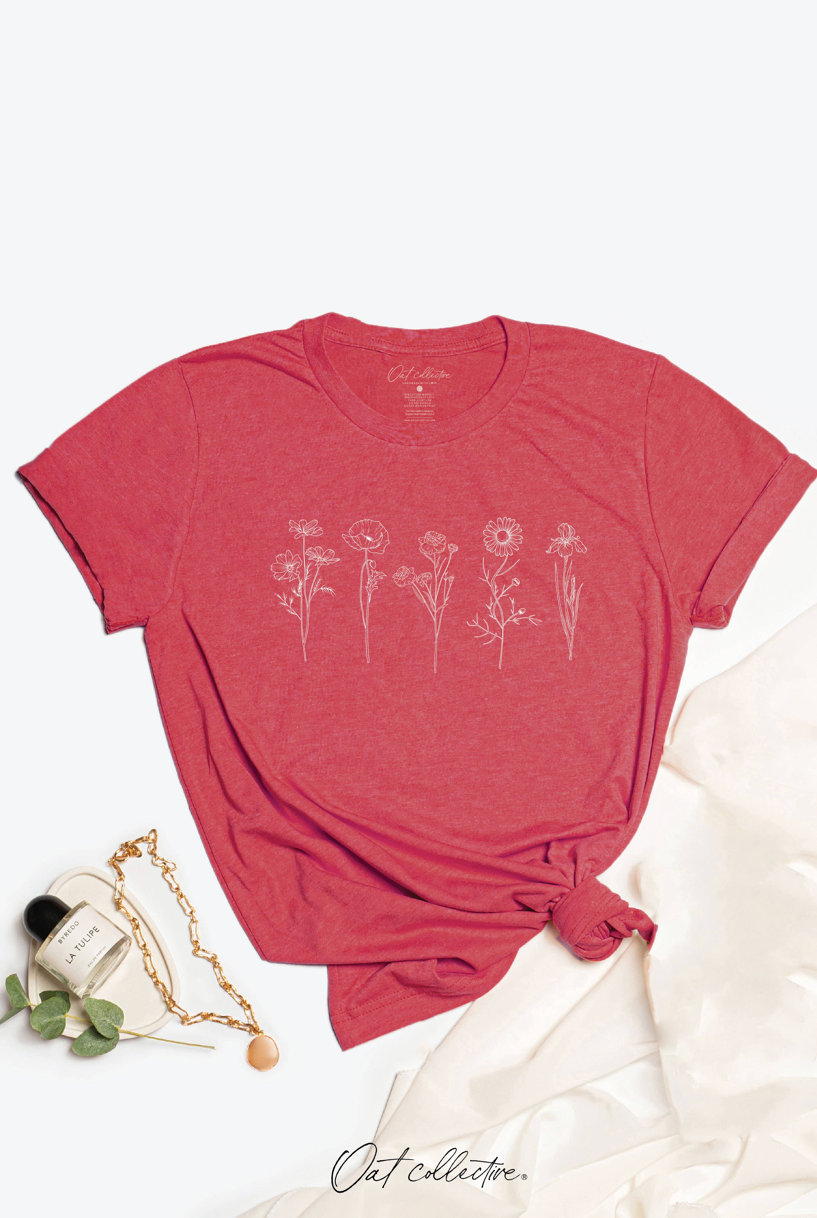 FLOWER ROW Graphic T-shirt