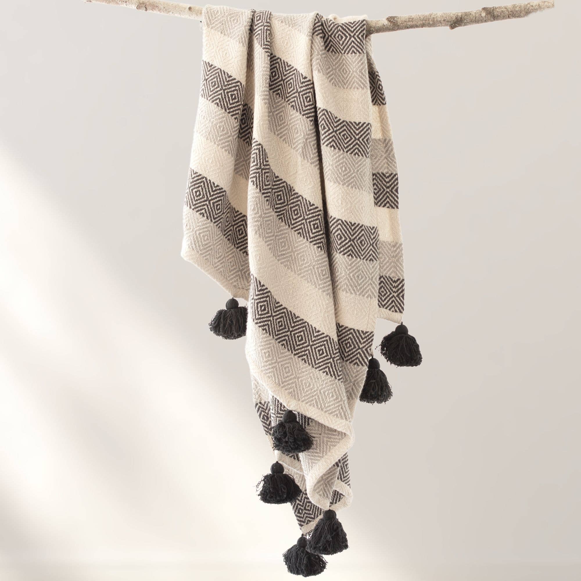 Tajik  Home  LLC - Zoe Oversized Wide Stripe Throw