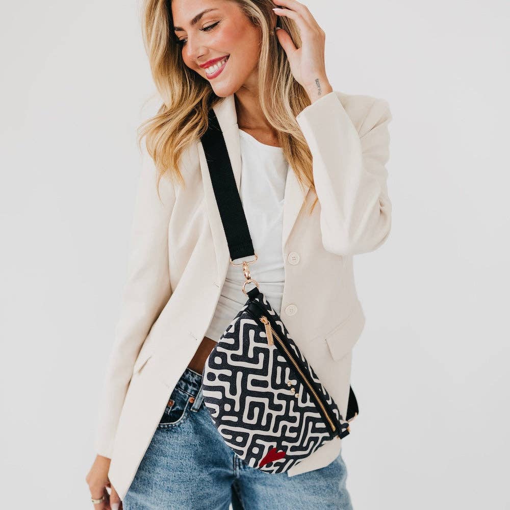 Colby printed canvas bum bag, alternate view