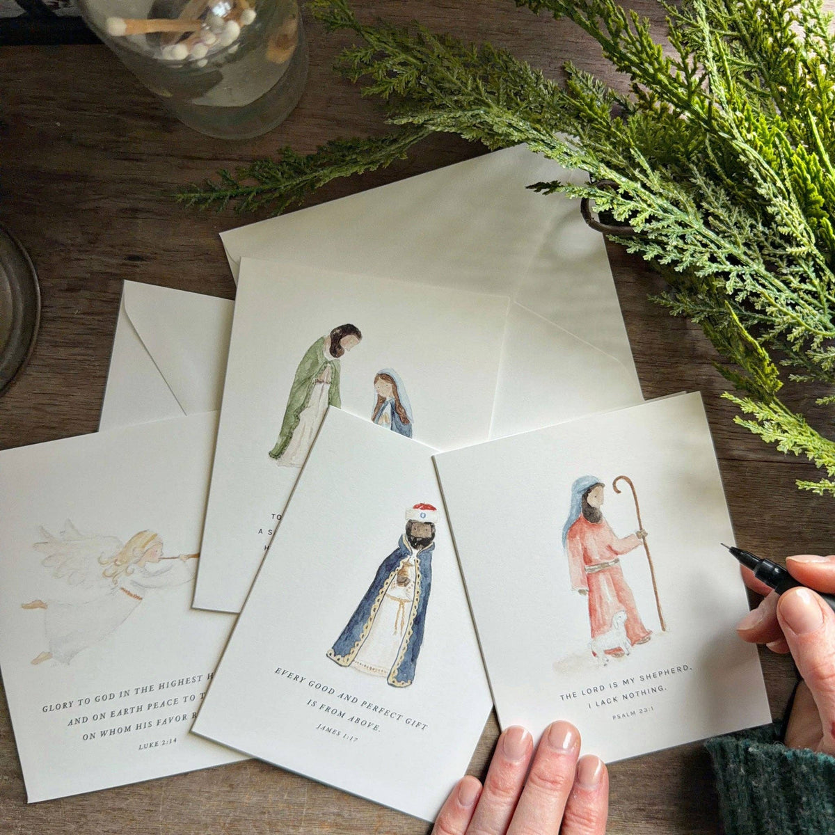 Nativity scripture assorted notecard set