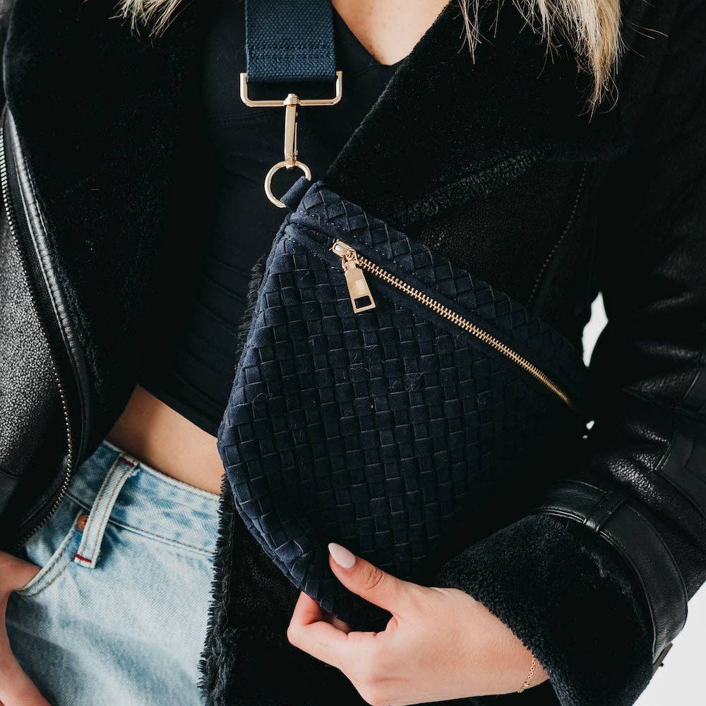Suede Westlyn Woven Bum Bag, available in 2 colors