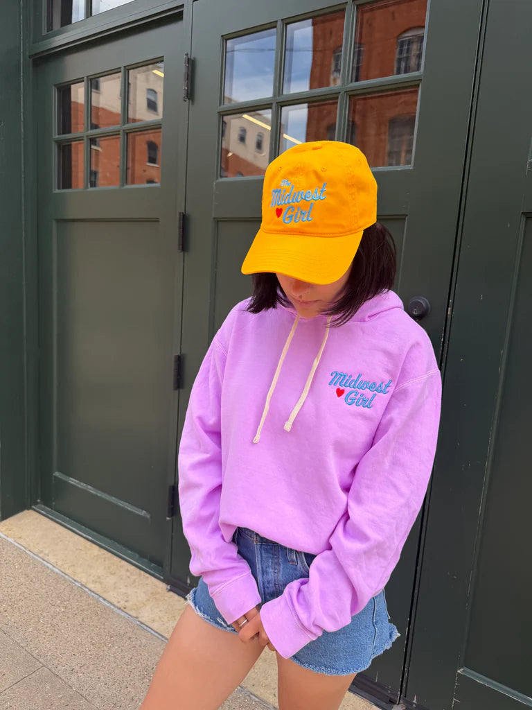 The Midwest Girl Hoodie in Neon Violet