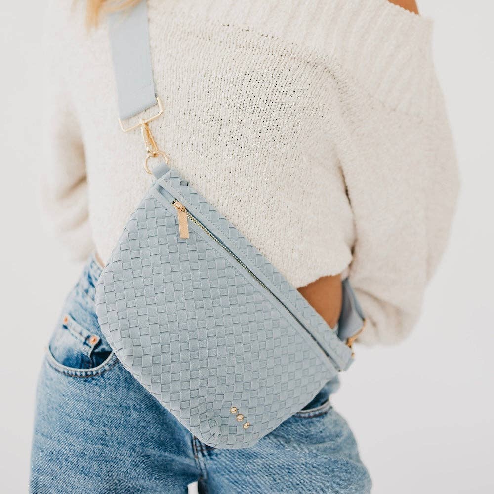Pretty Simple Westlyn woven faux suede bum bag